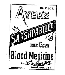 AYER'S SARSAPARILLA THE BEST BLOOD MEDICINE