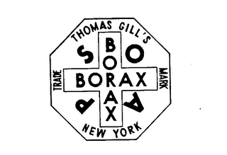 BORAX SOAP THOMAS GILL'S NEW YORK TRADE MARK