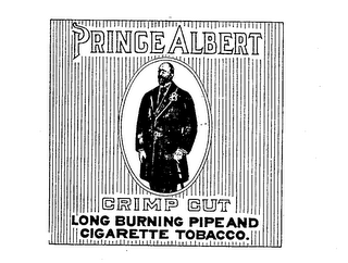 PRINCE ALBERT CRIMP CUT LONG BURNING PIPE AND CIGARETTE TOBACCO.