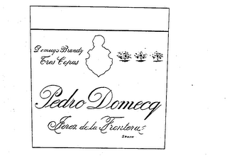 PEDRO DOMECQ DOMECQ'S BRANDY TRES CEPAS JEREZ DE LA FRONTERA SPAIN