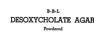 B-B-L DESOXYCHOLATE AGAR POWDERED