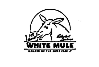 WHITE MULE MEMBER OF THE MULE FAMILY IT'S TOUGH SELECTED LEATHER
