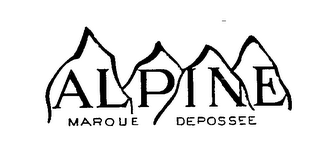 ALPINE MARQUE DEPOSSEE