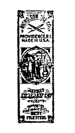 NICHOLSON FILE CO. PROVIDENCE, R.I. MADE IN U.S.A. PATENT INCREMENT CUT WARRANTED TO BE MADE FROM BEST FILE STEEL