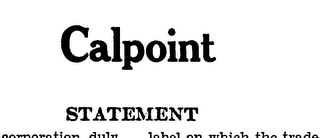 CALPOINT