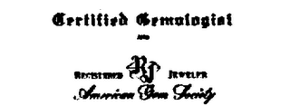 CERTIFIED GEMOLOGIST AND REGISTERED JEWELER AMERICAN GEM SOCIETY RJ