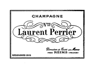 LAURENT PERRIER CHAMPAGNE VVE ESTABLISHED 1812 PRES REIMS FRANCE