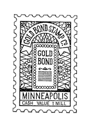 GOLD BOND STAMP CO. MINNEAPOLIS CASH VALUE 1 MILL GOLD BOND