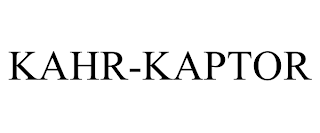 KAHR-KAPTOR