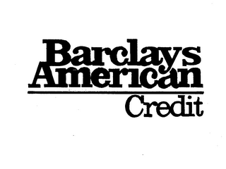 BARCLAYS AMERICAN CREDIT