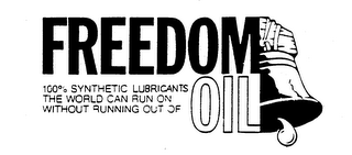 FREEDOM OIL 100% SYNTHETIC LUBRICANTS THE WORLD CAN RUN ON WITHOUT RUNNING OUT OF OIL