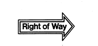 RIGHT OF WAY