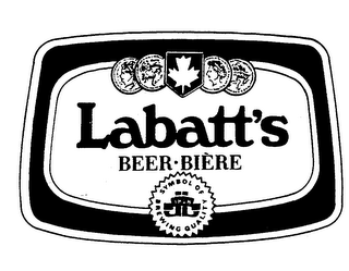LABATT'S BEER.BIERE SYMBOL OF BREWING QUALITY 1828
