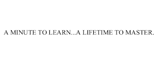 A MINUTE TO LEARN...A LIFETIME TO MASTER.