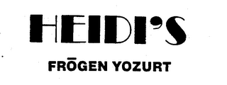 HEIDI'S FROGEN YOZURT