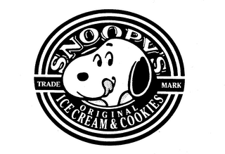 SNOOPY'S ORIGINAL ICE CREAM & COOKIES TRADEMARK