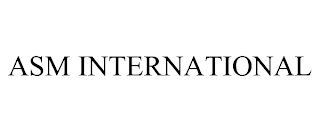 ASM INTERNATIONAL