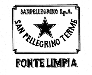SANPELLEGRINO S.P.A. SAN PELLEGRINO TERME FONTE LIMPIA