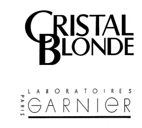 CRISTAL BLONDE LABORATOIRES GARNIER PARIS