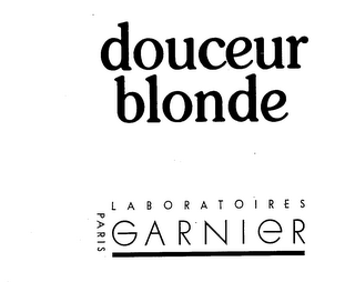 DOUCEUR BLONDE LABORATOIRES GARNIER PARIS