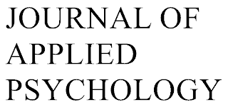 JOURNAL OF APPLIED PSYCHOLOGY