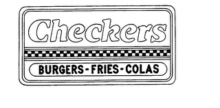 CHECKERS BURGERS-FRIES-COLAS