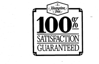 HAMPTON INN 100% SATISFACTION GUARANTEED