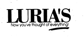 LURIA'S NOW YOU'VE THOUGHT OF EVERYTHING