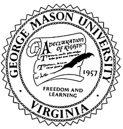 GEORGE MASON UNIVERSITY VIRGINIA FREEDOM AND LEARNING