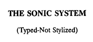 THE SONIC SYSTEM