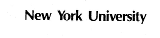 NEW YORK UNIVERSITY