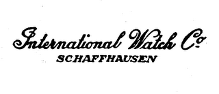 INTERNATIONAL WATCH CO. SCHAFFHAUSEN
