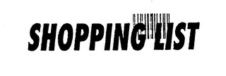 SHOPPING LIST