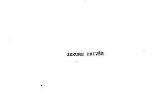 JEROME PRIVEE