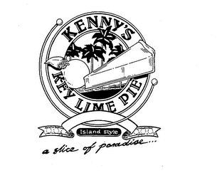 KENNY'S KEY LIME PIE ISLAND STYLE A SLICE OF PARADISE...