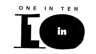 ONE IN TEN IN