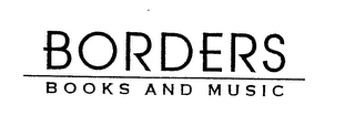 BORDERS BOOKS AND MUSIC