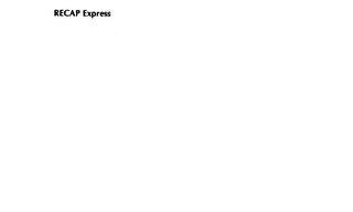 RECAP EXPRESS