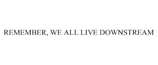 REMEMBER, WE ALL LIVE DOWNSTREAM