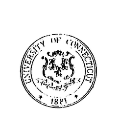 UNIVERSITY OF CONNECTICUT 1881 QUI TRANSTULIT SUSTINET
