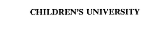 CHILDREN'S UNIVERSITY
