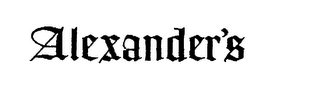 ALEXANDER'S