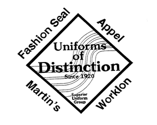UNIFORMS OF DISTINCTION SINCE 1920 SUPERIOR UNIFORM GROUP FASHION SEAL APPEL MARTIN'S WORKLON
