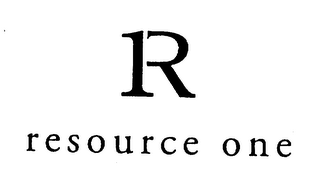 R RESOURCE ONE