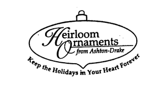 HEIRLOOM ORNAMENTS FROM ASHTON-DRAKE KEEP THE HOLIDAYS IN YOUR HEART FOREVER