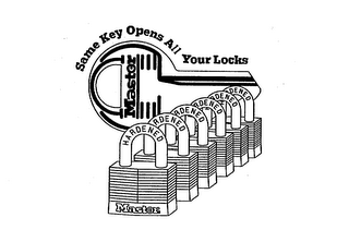 SAME KEY OPENS ALL YOUR LOCKS MASTER HARDENED