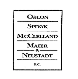 OBLON SPIVAK MCCLELLAND MAIER & NEUSTADT P.C.