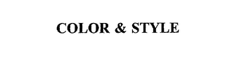 COLOR & STYLE
