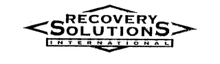 RECOVERY SOLUTIONS INTERNATIONAL