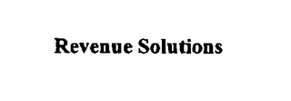 REVENUE SOLUTIONS